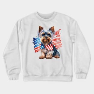 4th of July Yorkshire Terrier #4 Crewneck Sweatshirt